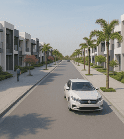 Wide Roads & Sidewalks